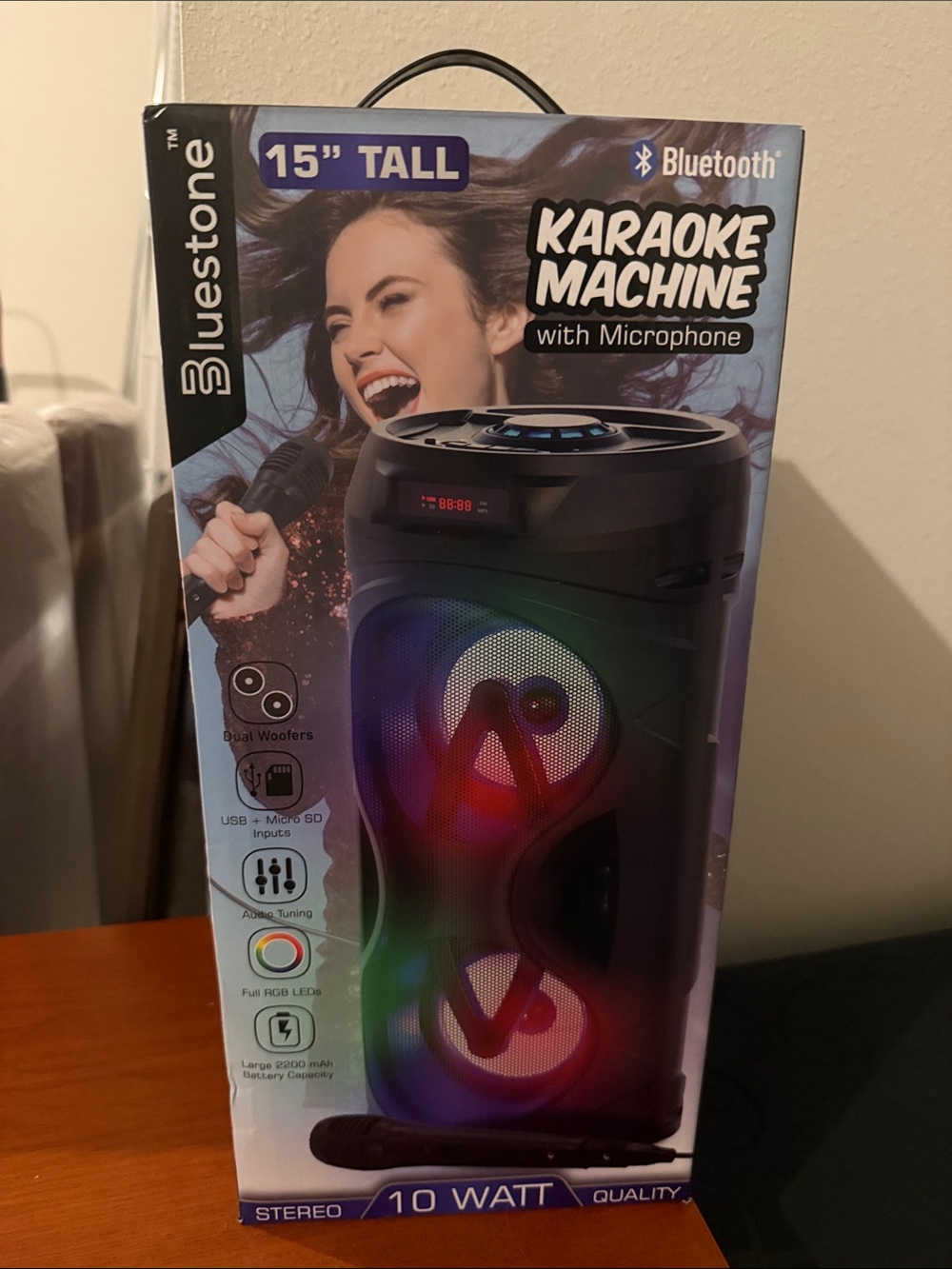 Bluetooth Karaoke Machine with Microphone - 10W Bluestone